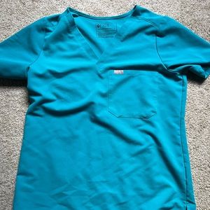 Figs Womens M Turquoise Scrub Set